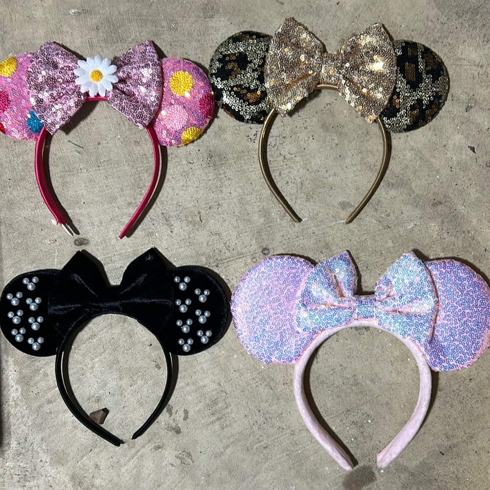 Bundle Mickey/Minnie Mouse Ears 4 pair